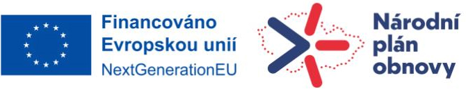 Financováno Evropskou unií — NextGenerationEU, Národní plán obnovy